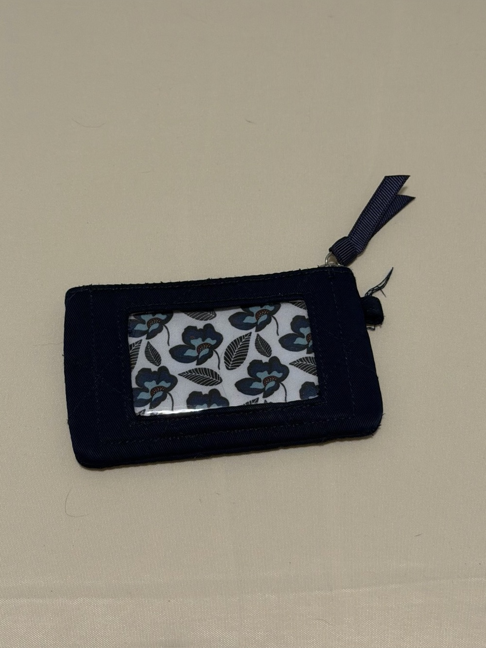 Vera Bradley Navy Floral ID Card Holder